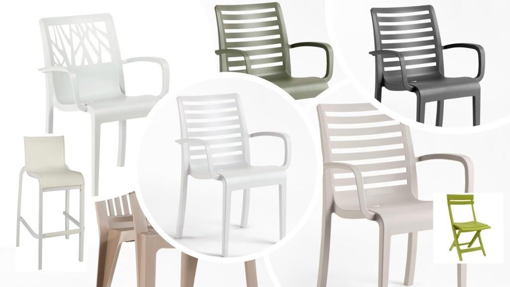 NW GROSFILLEX TUINSTOELEN VANAF €12,50, Tuin en Terras, Tuinstoelen, Ophalen, Nieuw, Kunststof, Stapelbaar