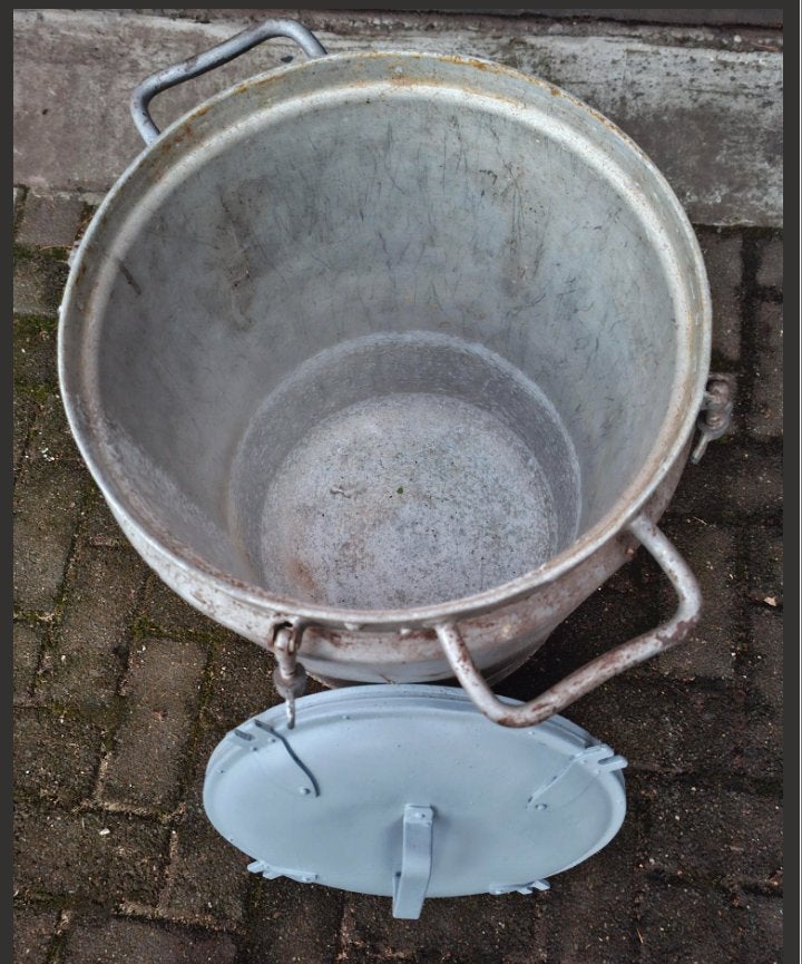 GRANDES MARMITES ET RÉCIPIENTS VINTAGE, Maison & Meubles, Enlèvement ou Envoi, Utilisé, Inox, Casserole, Bidon ou Boîte