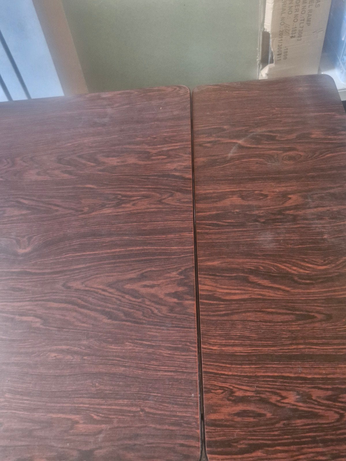 Formica tafel vintage uitschuifbaar 100 naa 158 cm, Ophalen