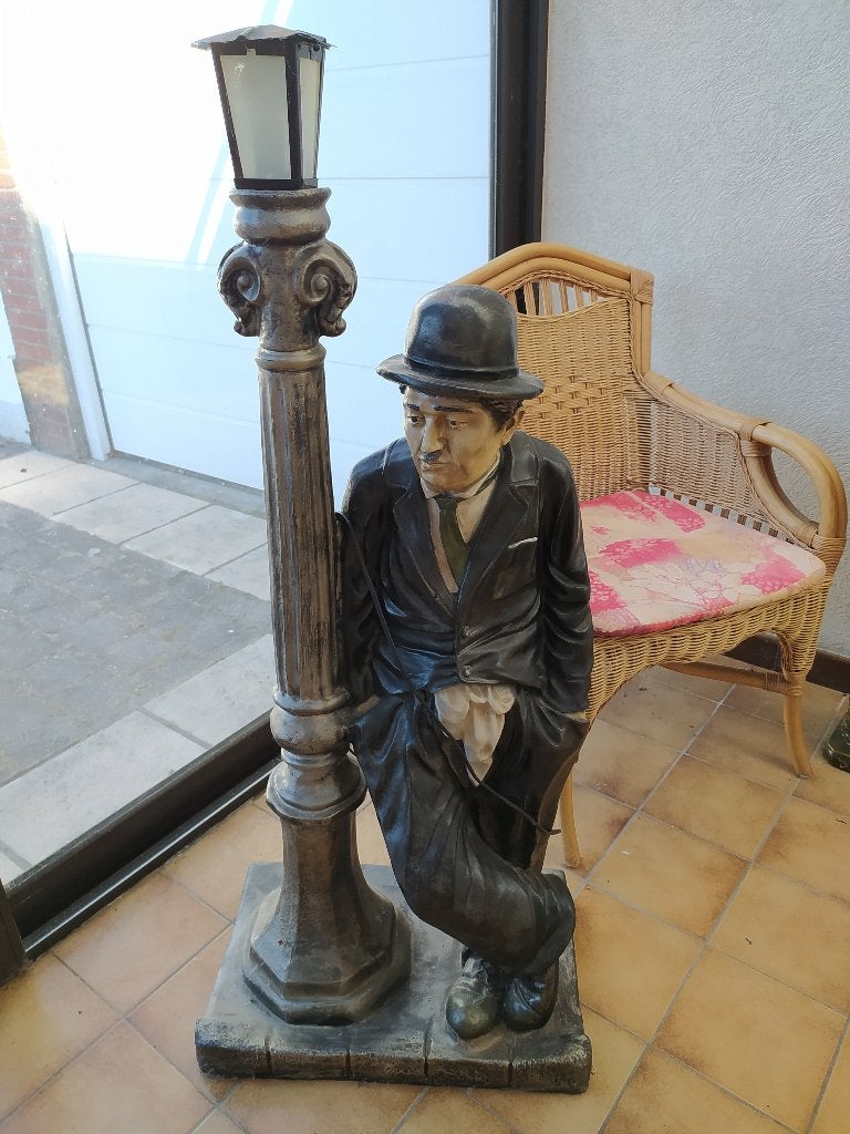 beeld Charlie Chaplin, Ophalen, Zwart, 1 meter - 2 meter, Beeld