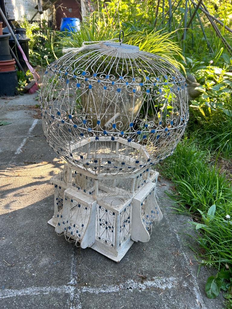 Cage oiseaux orientale ancienne, Animaux & Accessoires, Oiseaux | Cages & Volières, Enlèvement, Utilisé, Métal, Cage à oiseaux