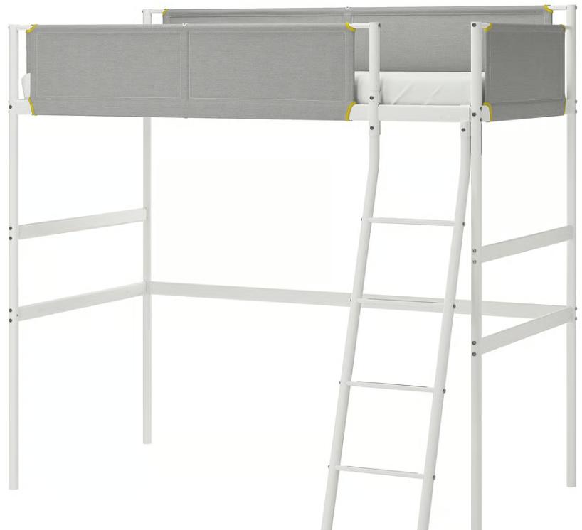IKEA Vitval stapelbed, Ophalen, Hoogslaper, Eenpersoons, 160 tot 180 cm