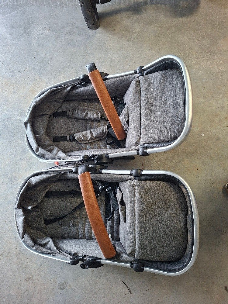 Dubbele kinderwagen, Enlèvement, Comme neuf, Poussette combi, Tige de poussée réglable