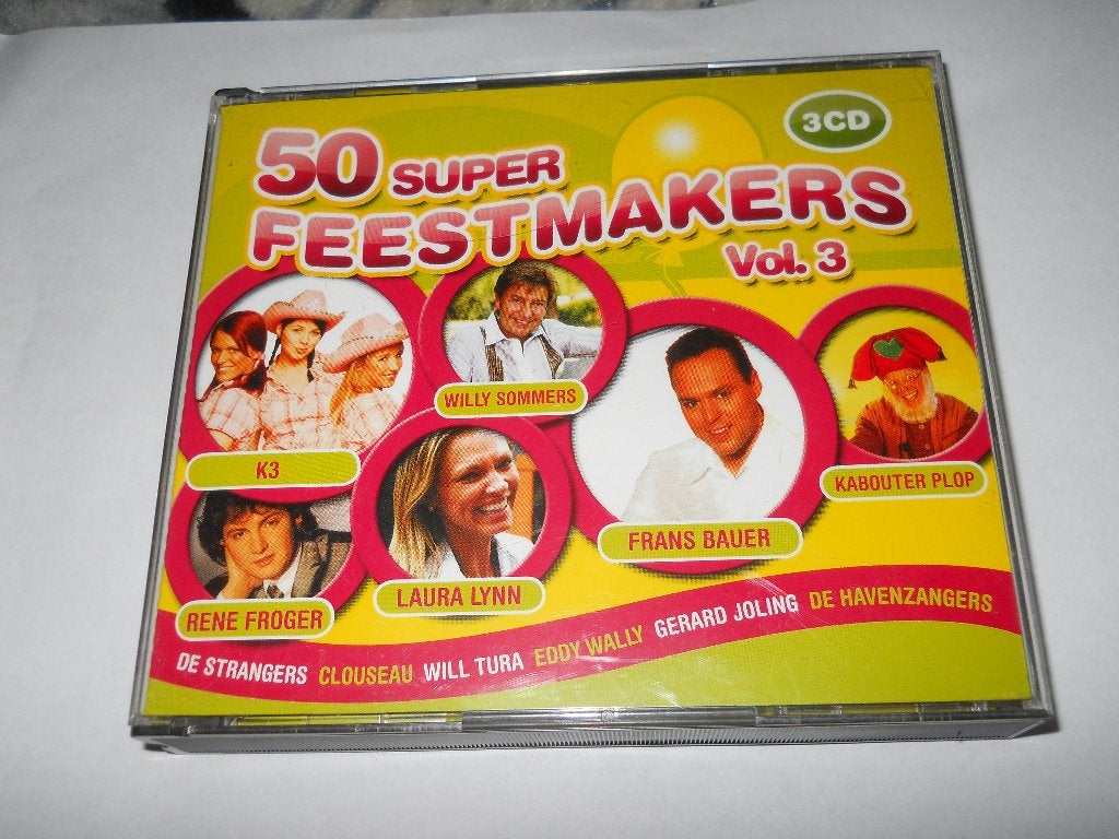 3 CD BOX - 50 FEESTMAKERS - VOL 3, Cd's en Dvd's, Ophalen of Verzenden, Zo goed als nieuw, Verzamelalbum, Eerste persing