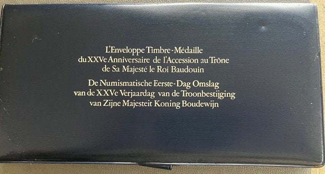 Herdenkingsset Koning Boudewijn - 25 jaar koningschap - 1976, Ophalen of Verzenden