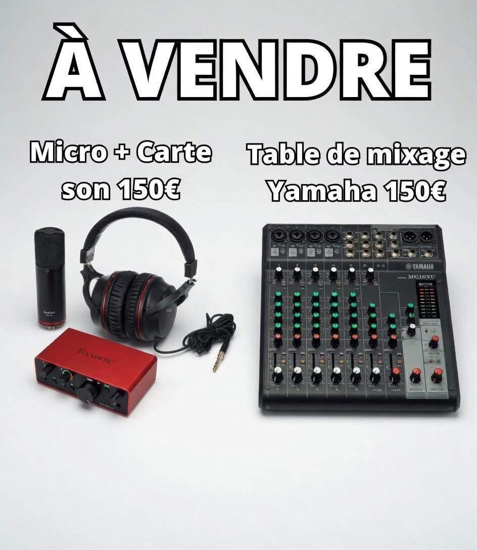 À vendre table de mixage, Yamaha MG, 10, XU micro carte son, Musique & Instruments, Enlèvement, Comme neuf