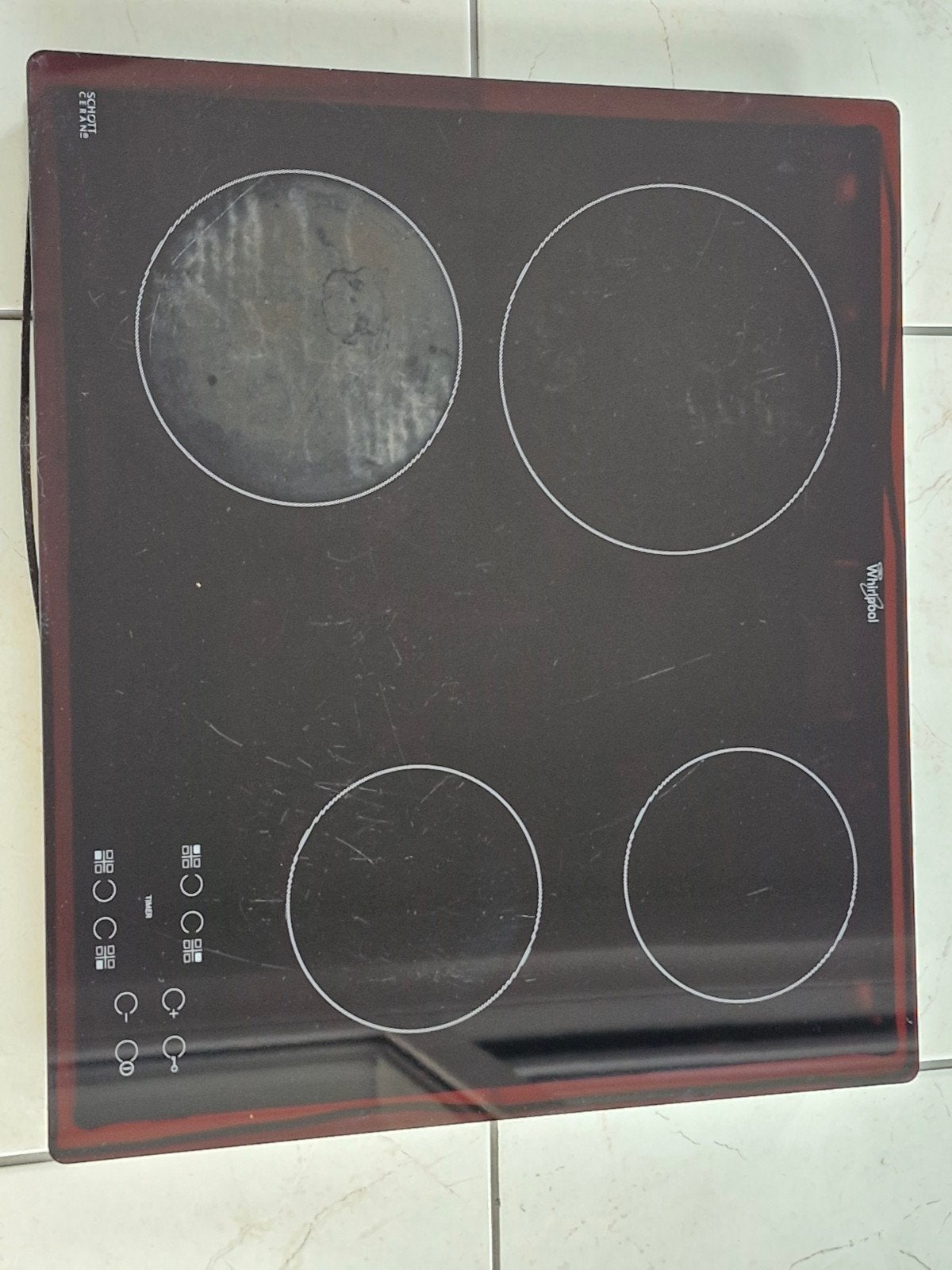 keramische kookplaat, Electroménager, Tables de cuisson, Enlèvement ou Envoi, 4 zones de cuisson, Utilisé, Encastré