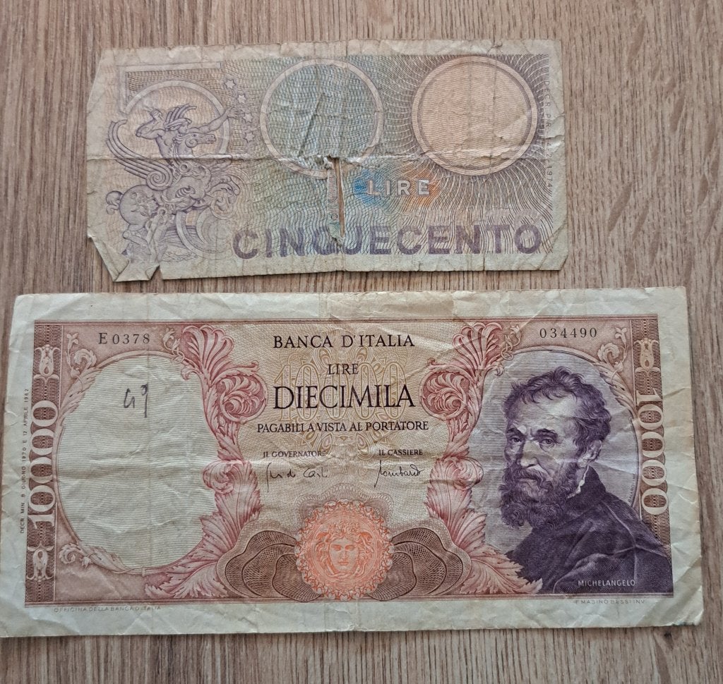 Oude italiaanse lire, Postzegels en Munten, Ophalen of Verzenden, Bankbiljetten