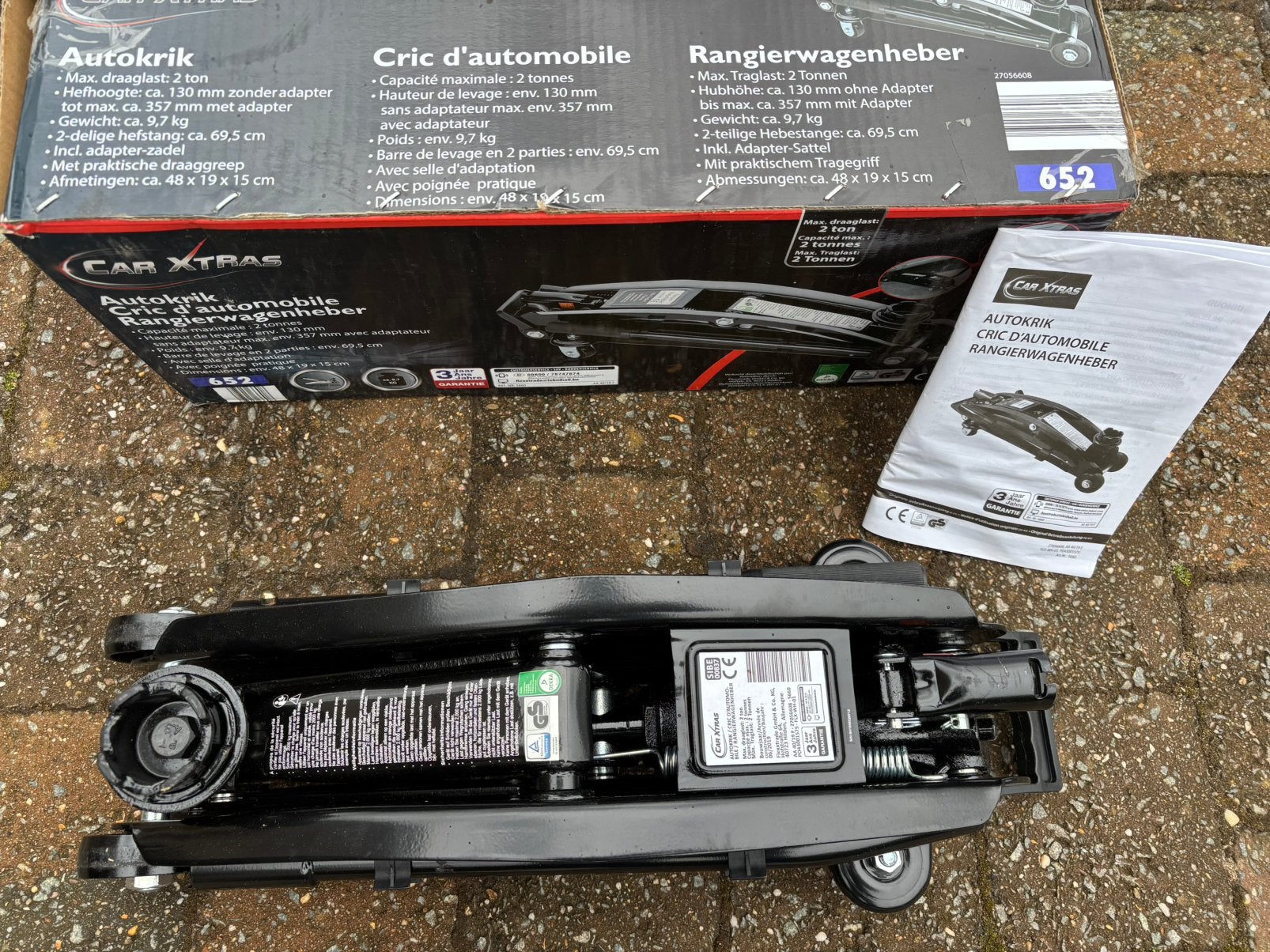 Autokrik 2 ton, Auto diversen, Krikken, Ophalen, Zo goed als nieuw, Manueel, Schaarkrik