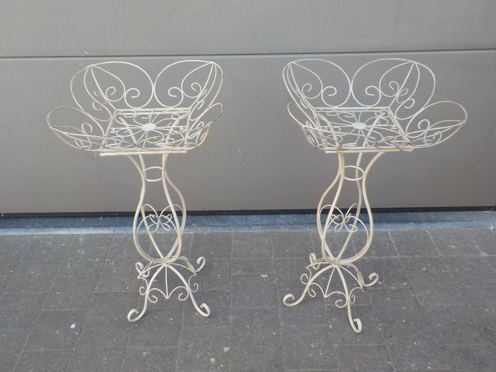 Set van vintage plantenstaanders, Ophalen, Metaal, 60 tot 100 cm