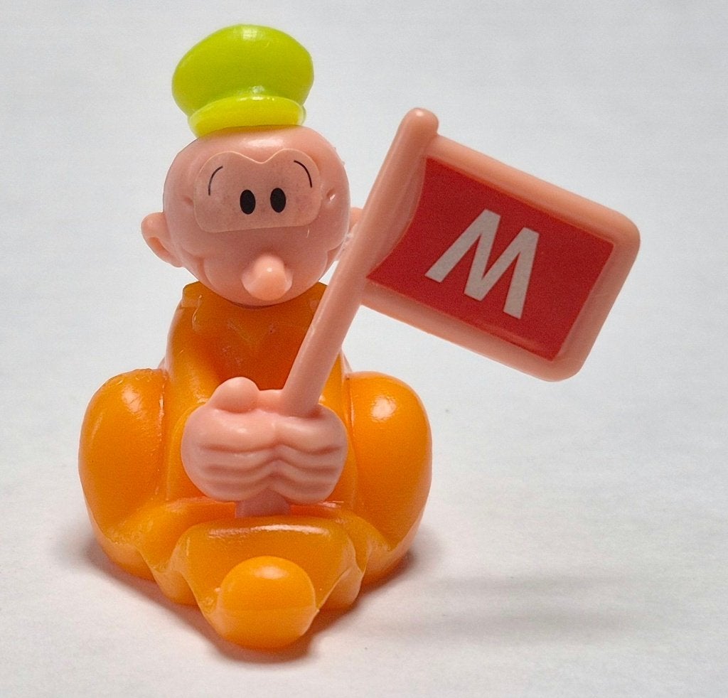 Popeye 1991 Swee' Pea Mimosa avec drapeau K92 N. 252, Collections, Enlèvement ou Envoi, Utilisé, Figurines