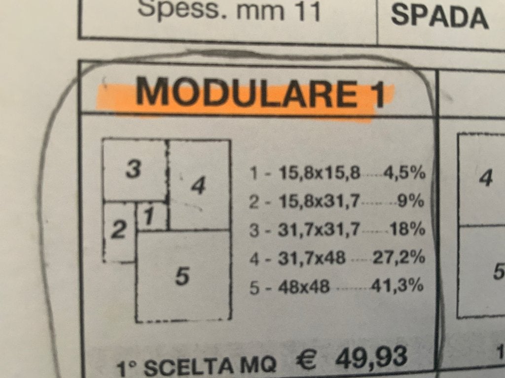Carrelage Serenissima  Quintana Abbadia Modular 1, Neuf, 20 à 40 cm, Carrelage de sol, Céramique