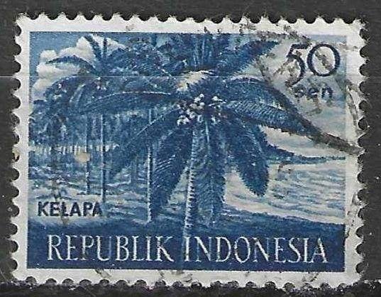 Indonésie 1960 - Yvert 220 - Cocotiers - 50 s. (ST), Envoi, Affranchi