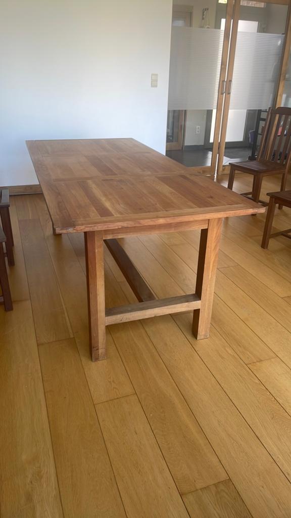 Kersenhouten tafel 90x200 hoogte 74, Huis en Inrichting, Ophalen, 200 cm of meer, 50 tot 100 cm, Vijf personen of meer