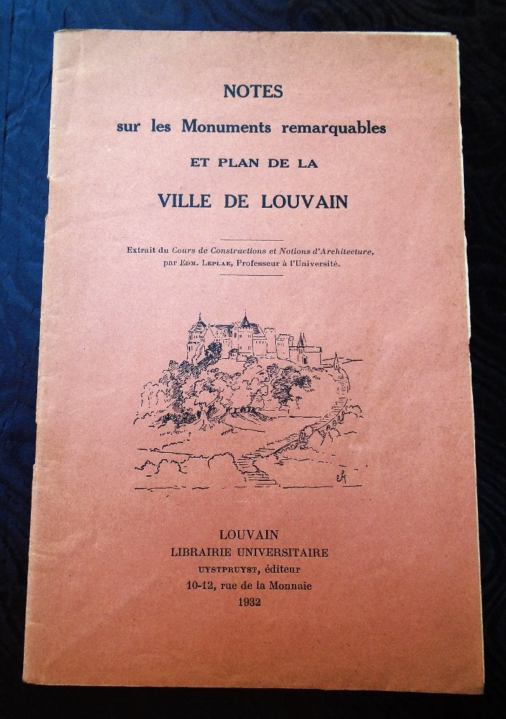 Notes sur les Monuments remarquables de Louvain - 1932, Boeken, Ophalen of Verzenden, Gelezen, Edmond Leplae (1868-1941)