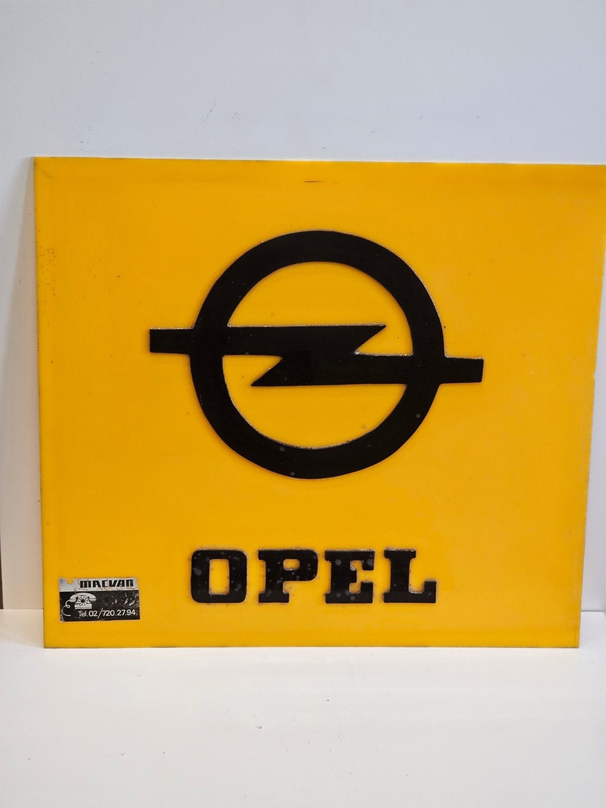 Opel vintage reklame bord in plexi, Verzamelen, Ophalen of Verzenden