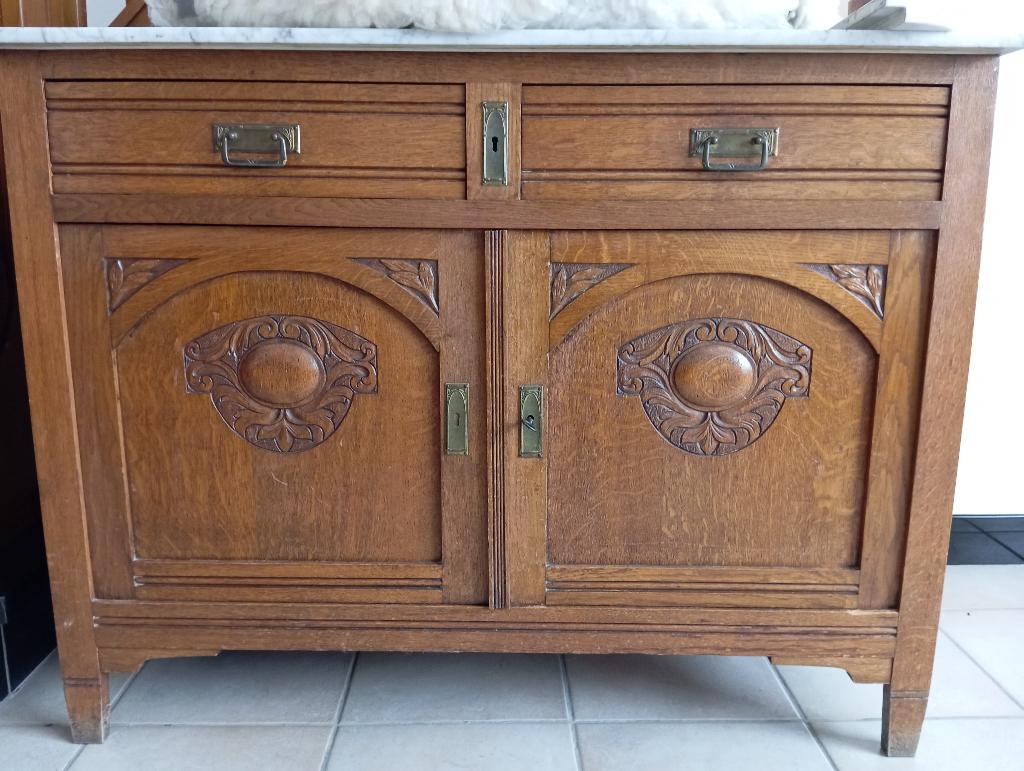 Mooie commode met marmeren blad, Antiek en Kunst, Ophalen