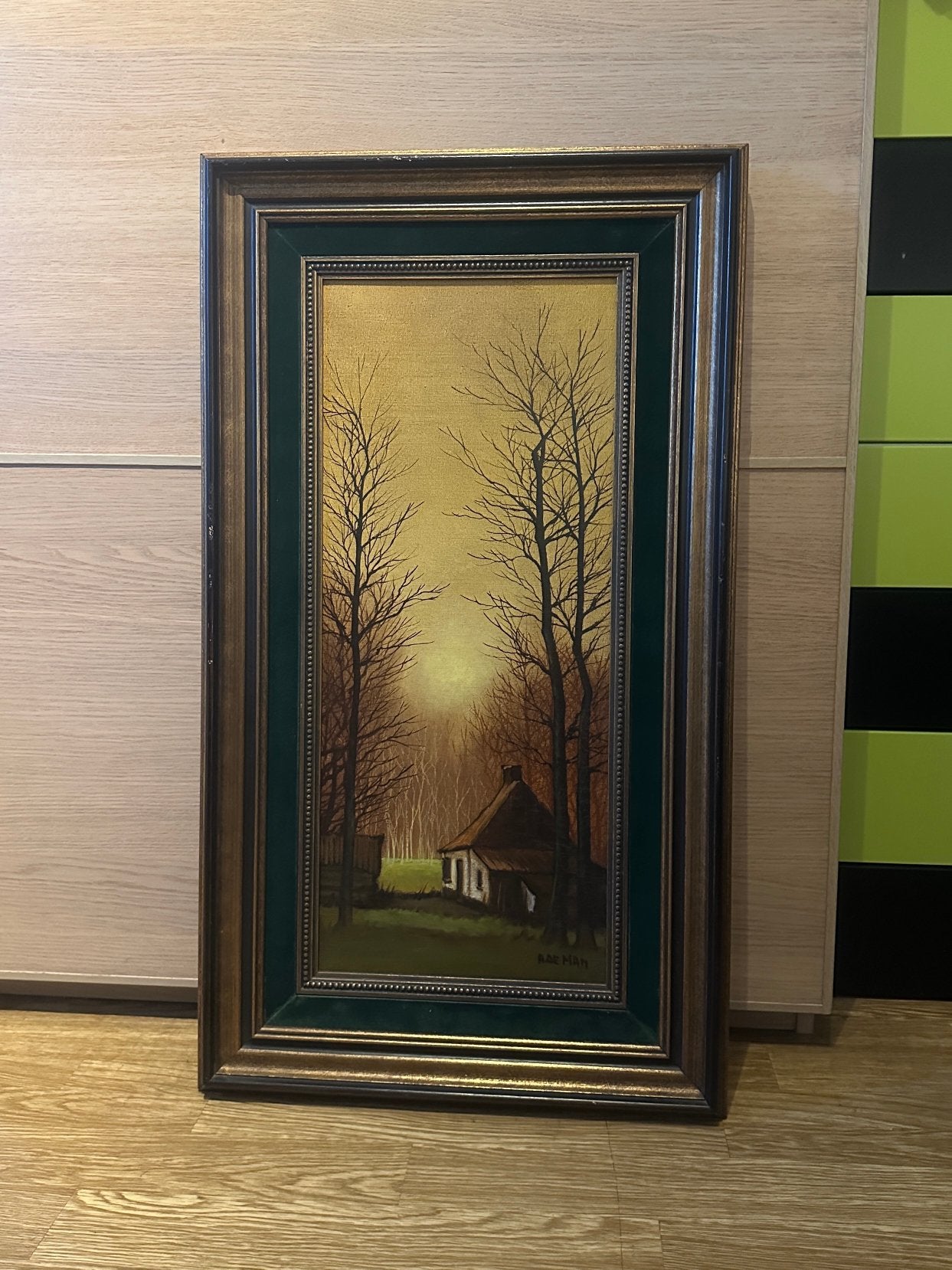 Andre De Man schilderij, Peinture à l'huile, Paysage, Enlèvement, Réaliste