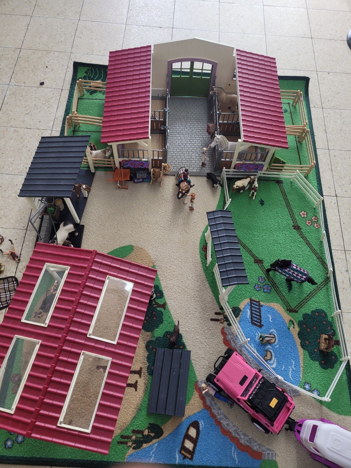 Schleich manege, paarden en toebehoren, Ophalen