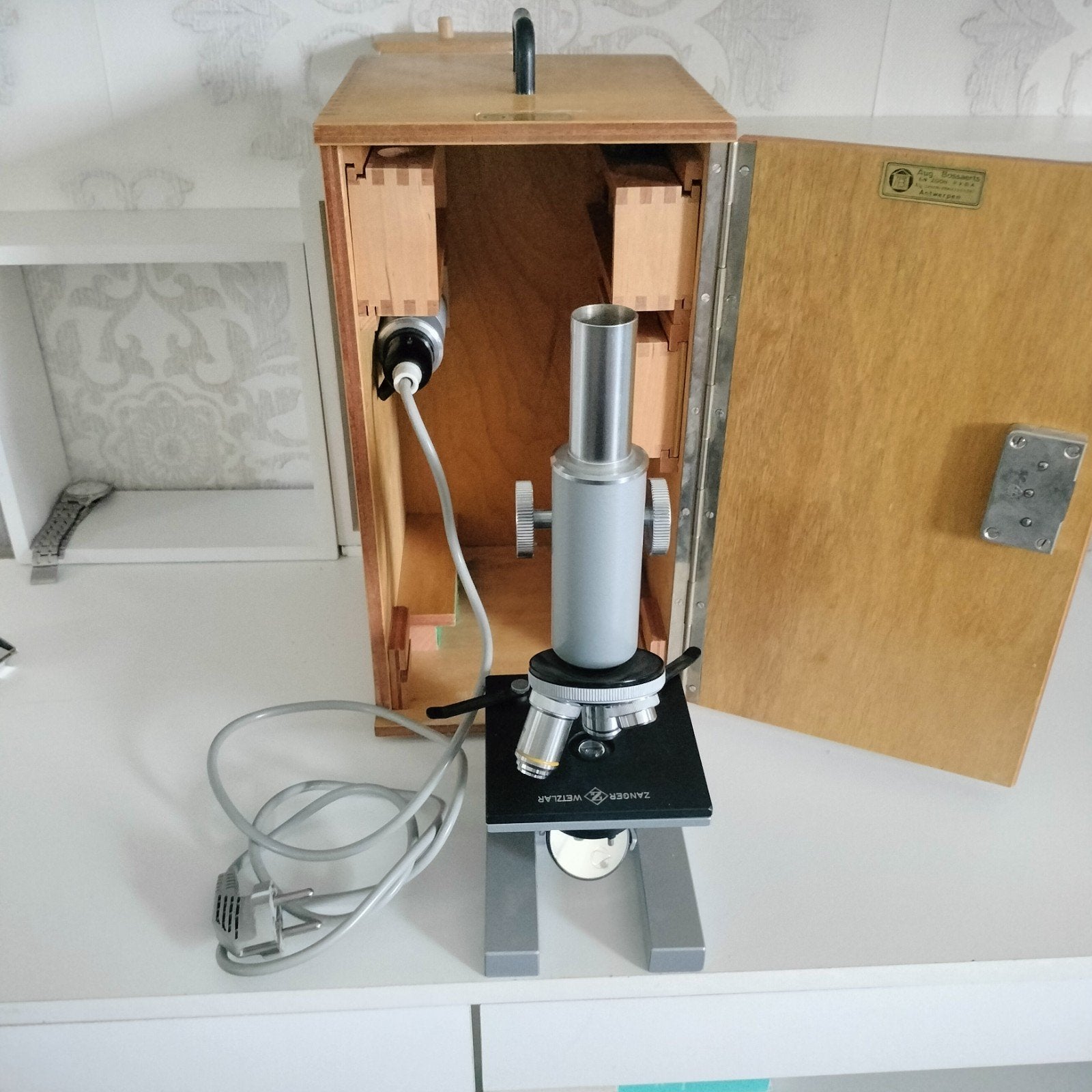 Vintage microscope Karl zanger Wetzlar, TV, Hi-fi & Vidéo, Matériel d'optique | Microscopes, Enlèvement ou Envoi