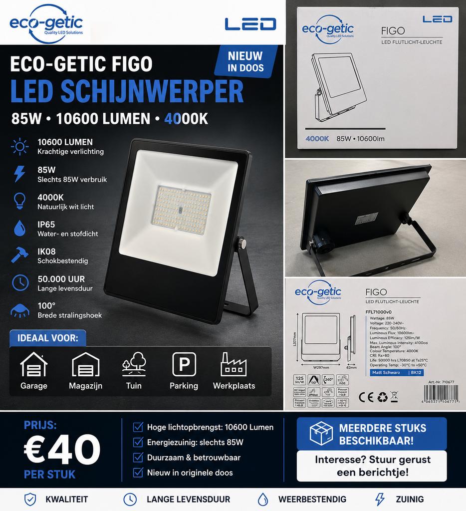 FIGO LED SCHIJNWERPER 85W, Ophalen of Verzenden, Nieuw, 50 tot 200 watt, Armatuur