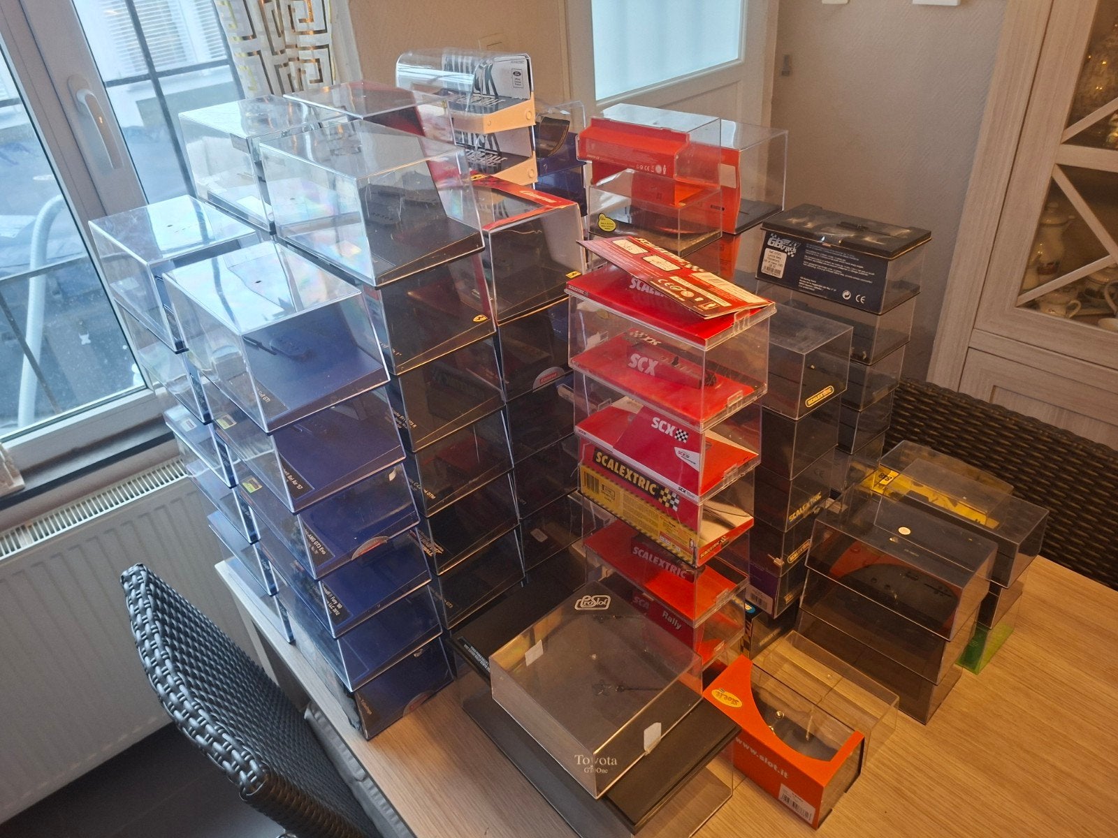 109 boites vides scalextric, carrera, ...., ..., Autres marques, Voiture, Enlèvement, Utilisé
