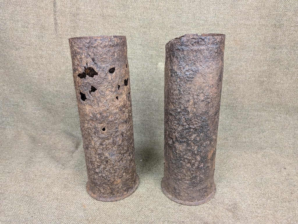 7,5cm KwK 37 huls obus leeg (bodemvondst), Ophalen of Verzenden, Hulzen of Bodemvondsten