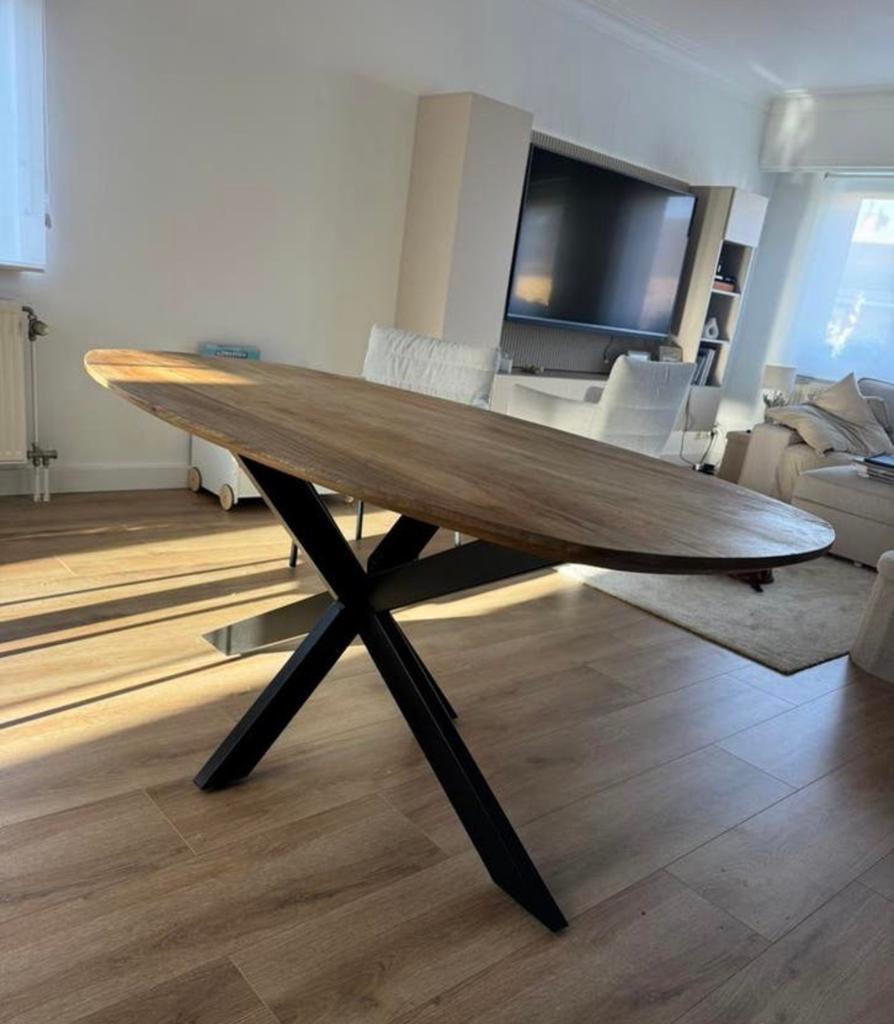 Eettafel - deens ovaal - 180x90, Enlèvement, Comme neuf, Ovale