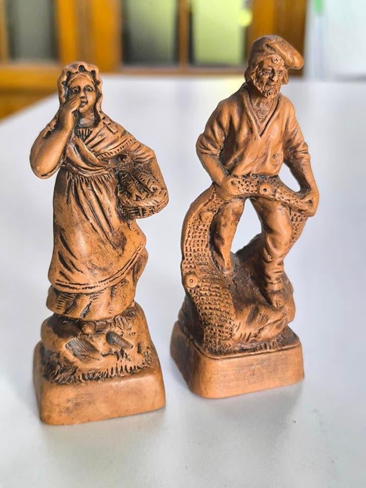 Francis Lascour, vintage terracotta beeldjes, Enlèvement ou Envoi