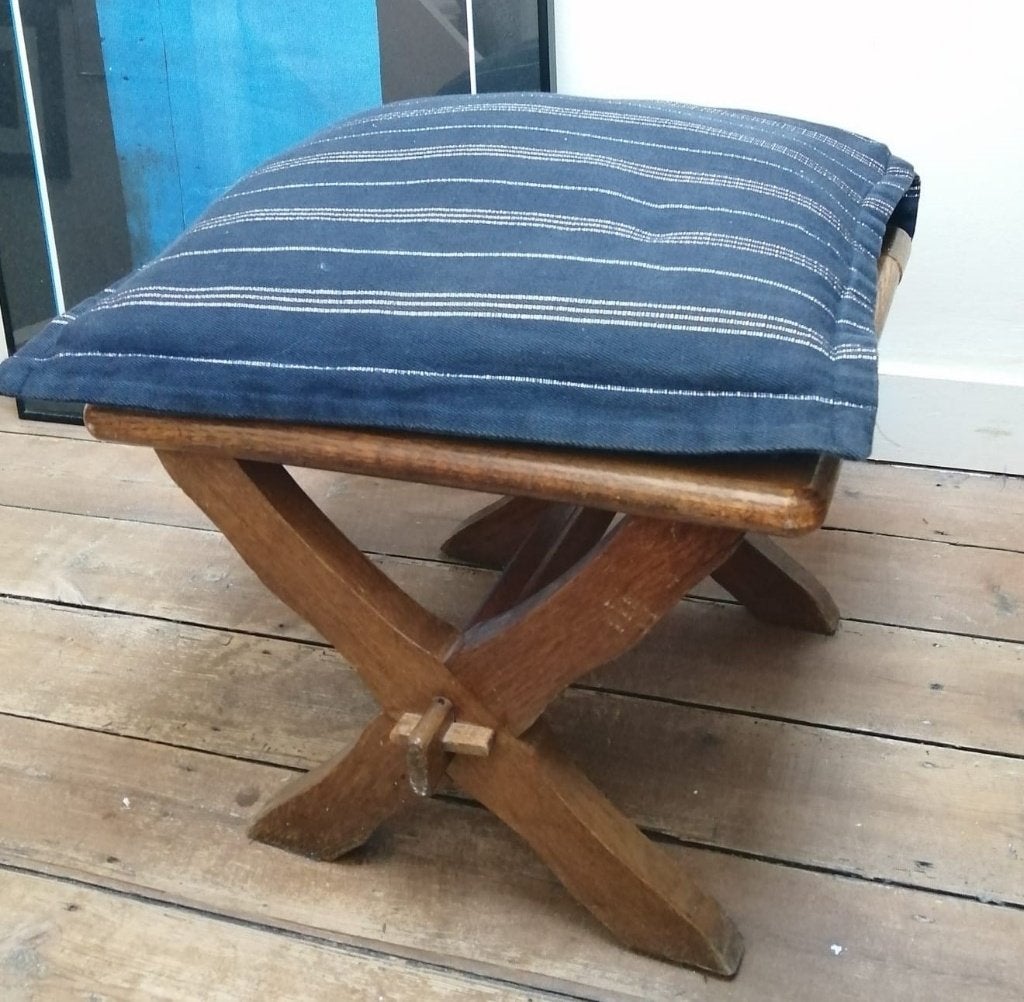 vintage kruk, voetenbank, Antiek en Kunst, Ophalen
