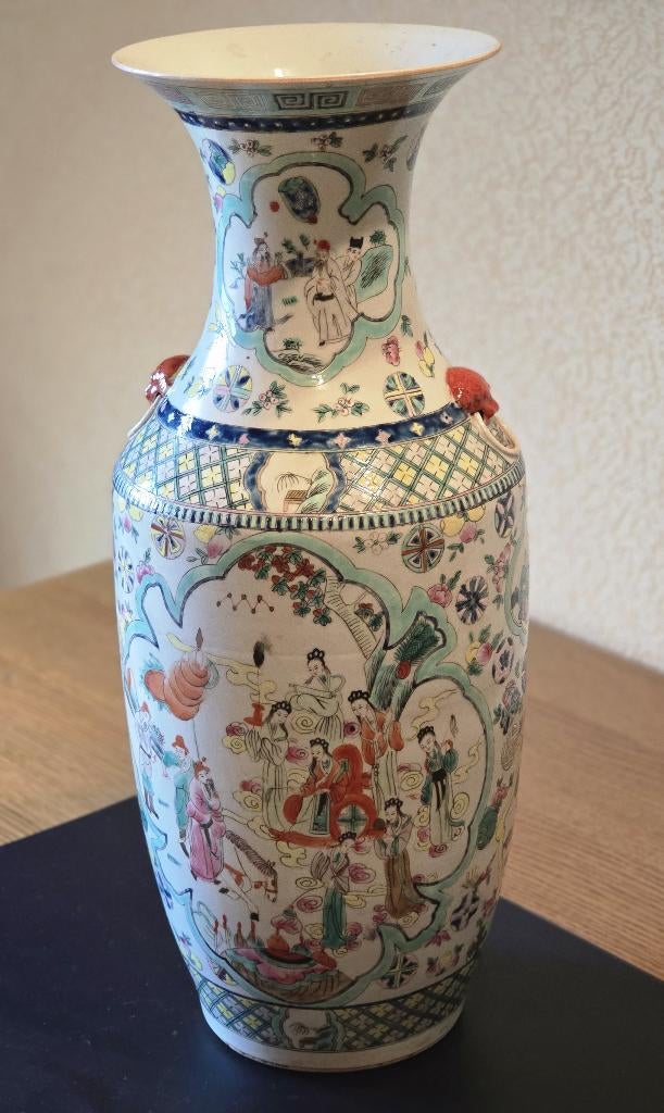 Grote Chinese porseleinen vaas - hoogte 57 cm, Antiek en Kunst, Ophalen