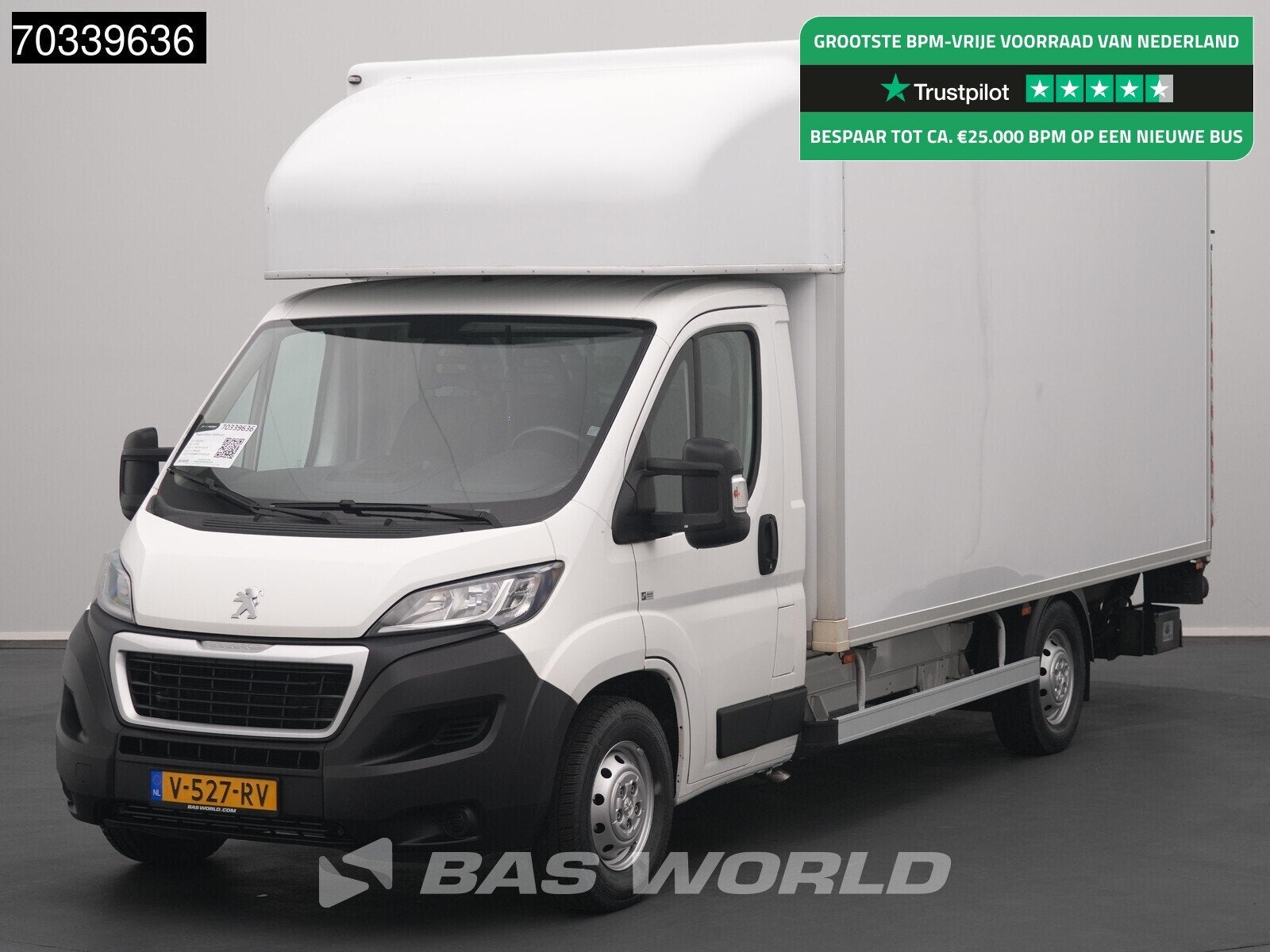 Peugeot Boxer 165PK Bakwagen Laadklep D'Hollandia Airco Navi, Stof, Gebruikt, 4 cilinders, 3000 kg