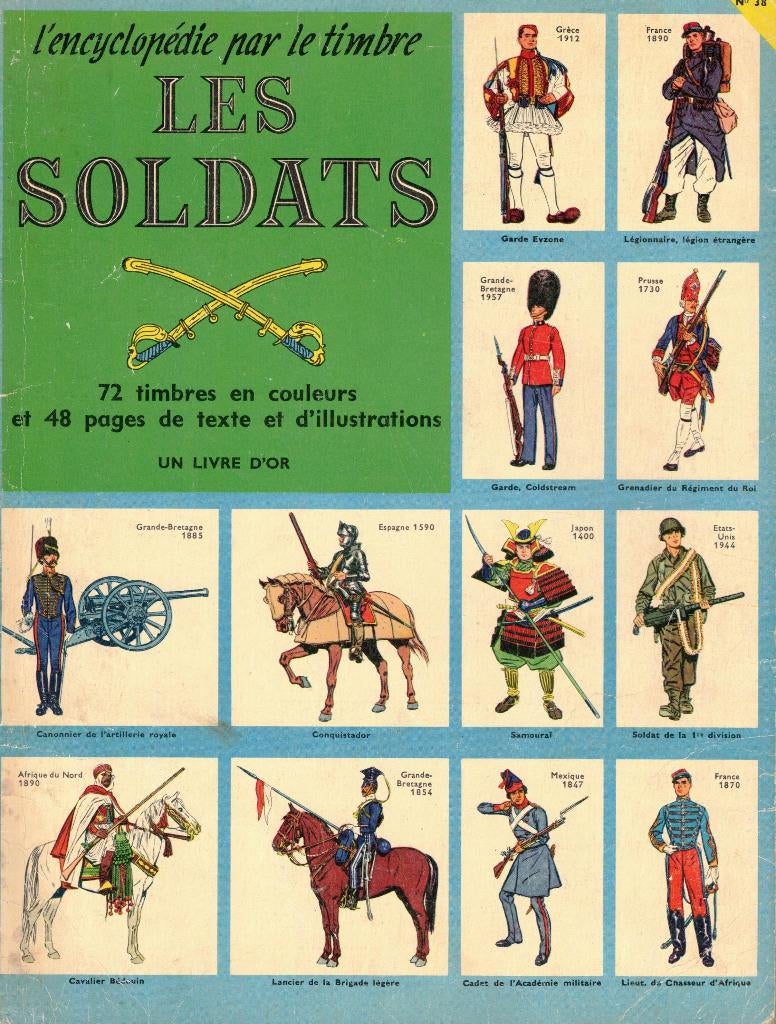 l'encyclopédie par le timbre LES SOLDATS (complet), Ophalen of Verzenden, Zo goed als nieuw