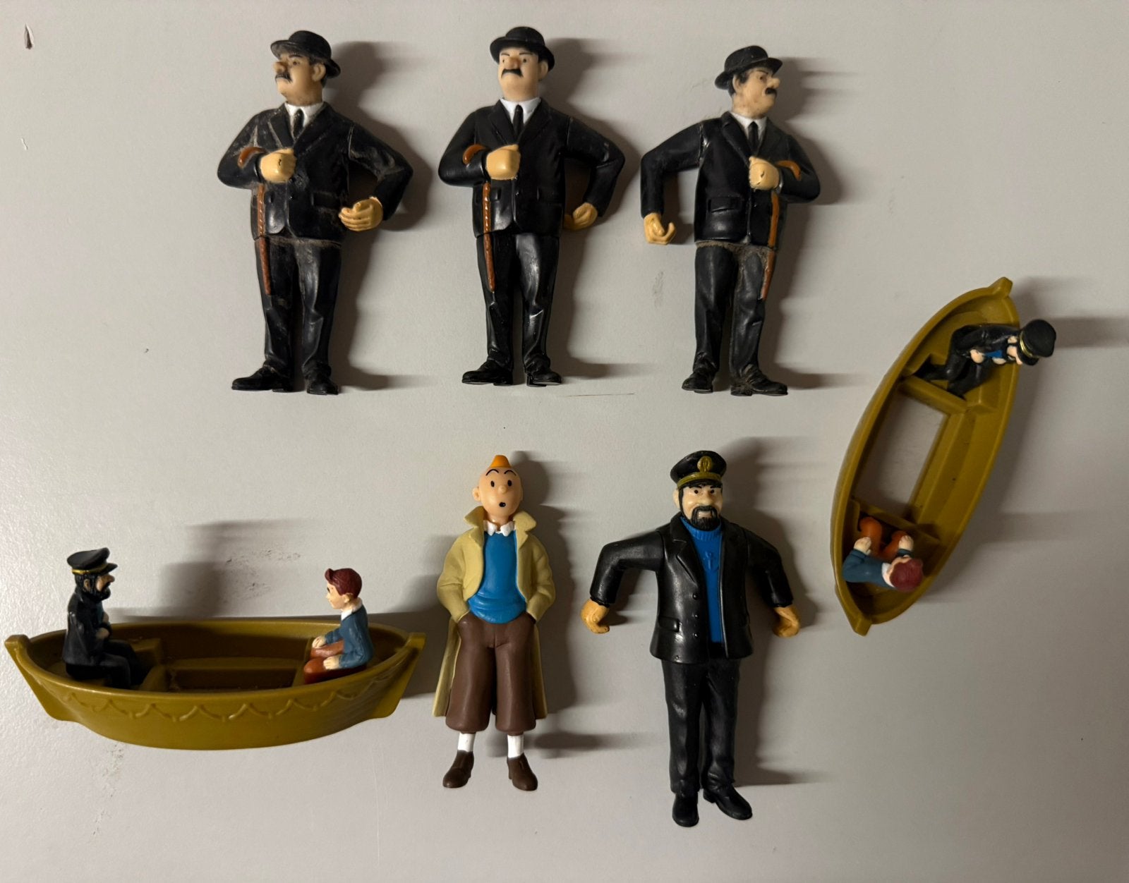 Kuifje  McDonald’s 2011–Lot figuren,bootjes Moulinsart, Ophalen of Verzenden, Kuifje, Gebruikt, Beeldje of Figuurtje