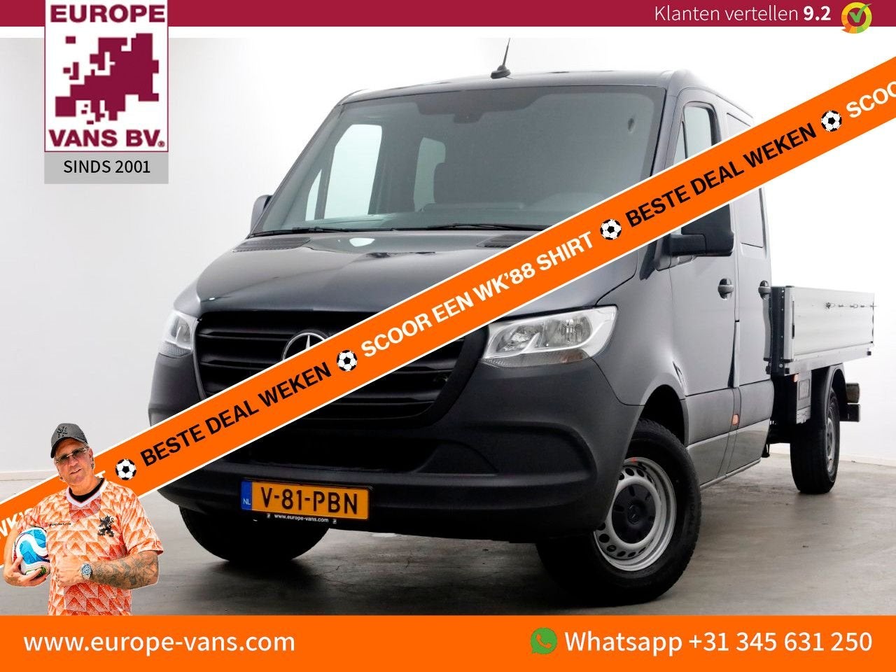 Mercedes-Benz Sprinter 317 CDI 170pk 9G Automaat D.C. Open L, Autos, Camionnettes & Utilitaires, Argent ou Gris, Achat, Entreprise