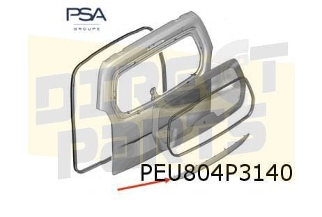 Peugeot Partner achterkleplijst (niet bij camera) (te spuite, Auto-onderdelen, Citroën, -, Nieuw, Ophalen of Verzenden