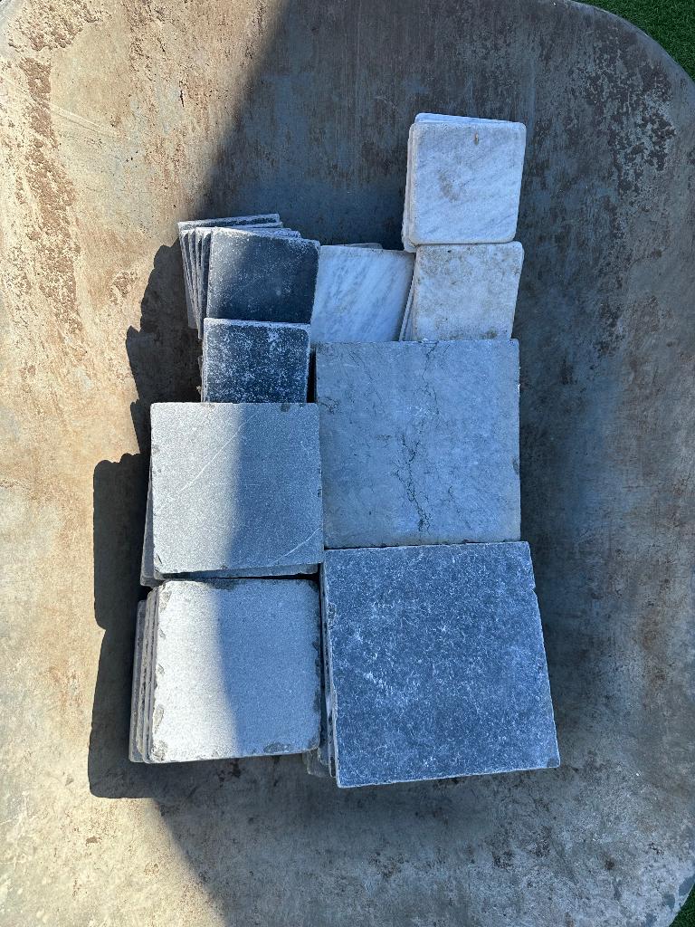 Blauwe steen tegels, Ophalen, Zo goed als nieuw, Terrastegels, Natuursteen