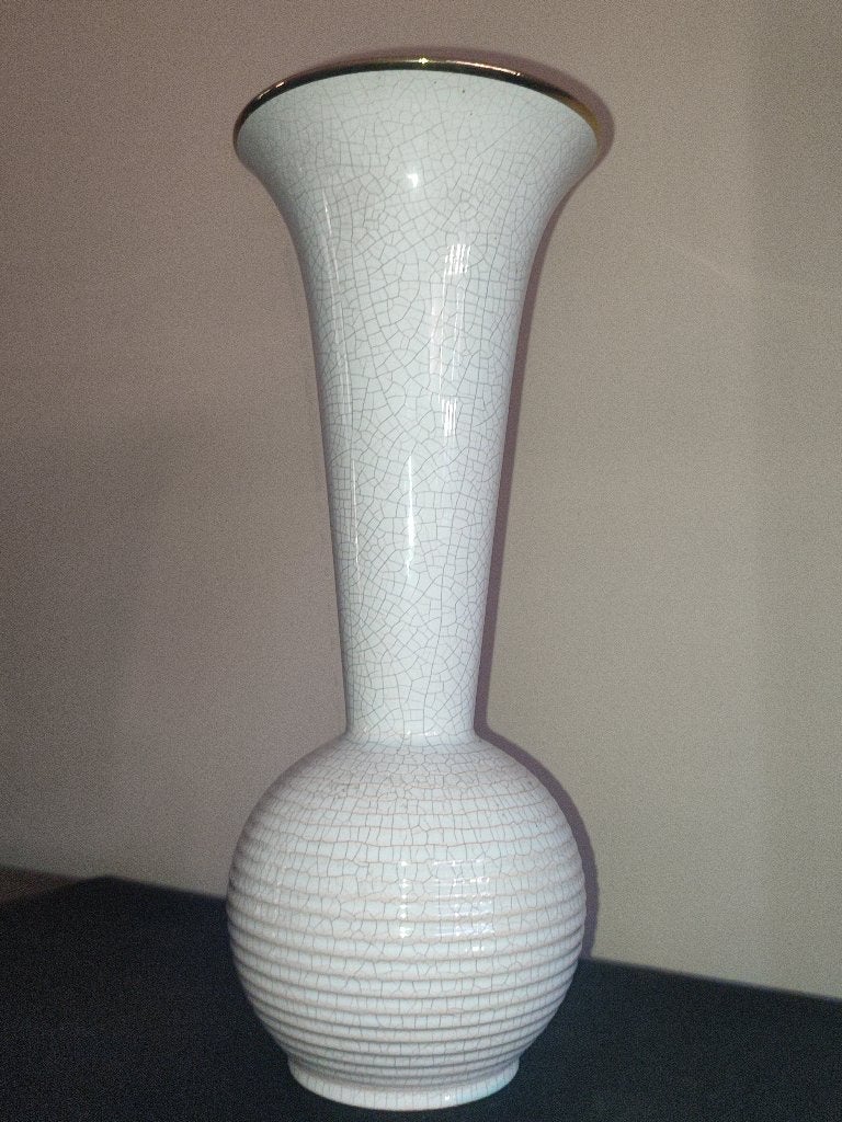 Grote art deco vaas - craquele, Antiek en Kunst, Ophalen of Verzenden