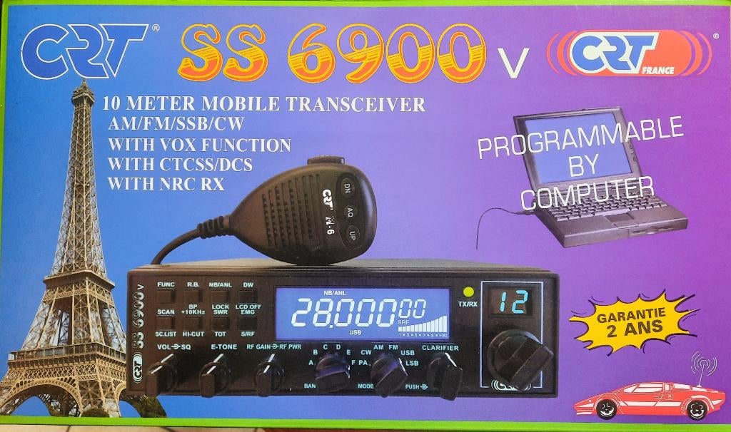 CRT SS 6900V Etat neuf !! Émetteur récepteur, Télécoms, Émetteurs & Récepteurs, Enlèvement ou Envoi, Comme neuf, Émetteur et Récepteur