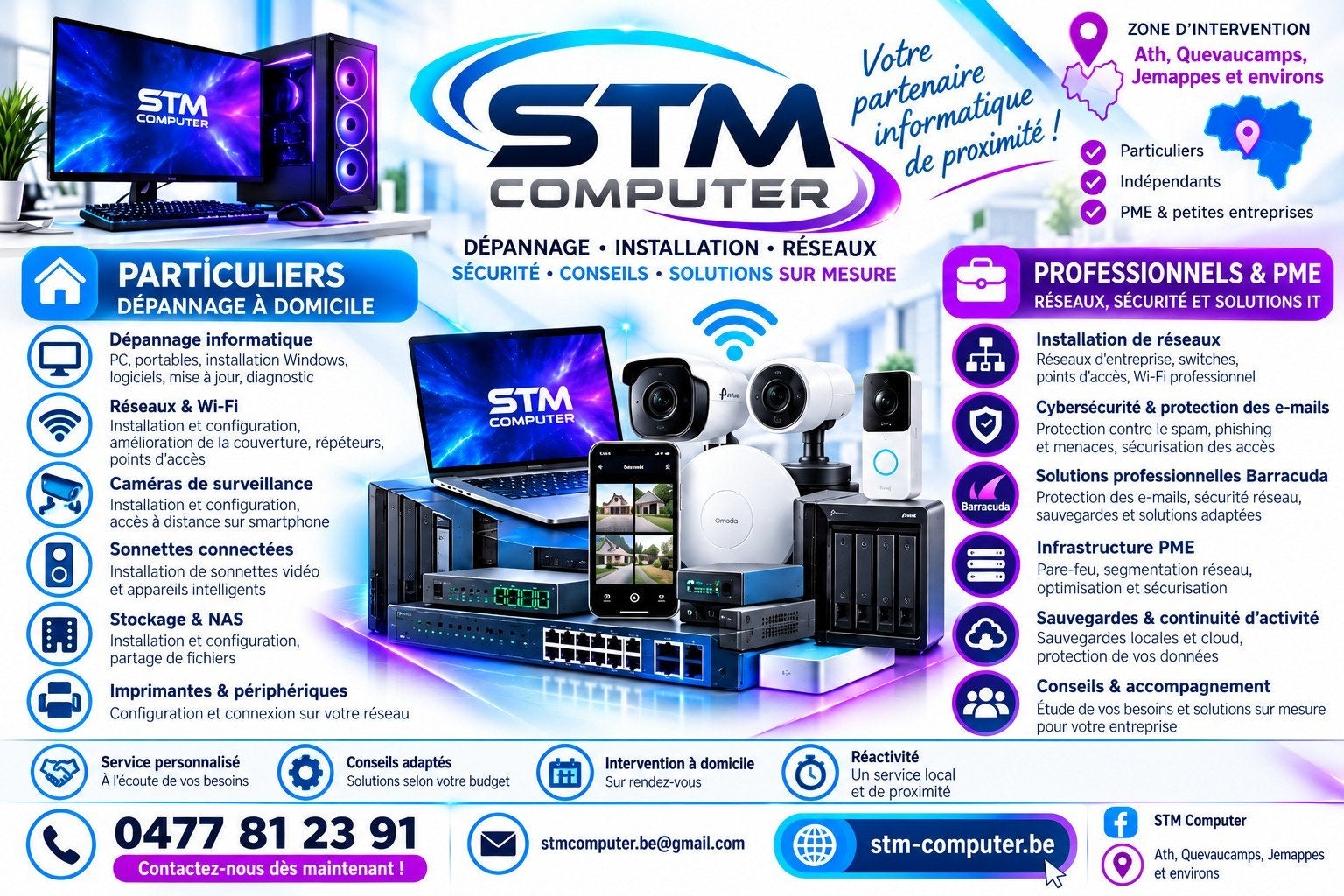 ️ STM COMPUTER – Informatique, réseaux & cybersécurité, Garantie, Laptops
