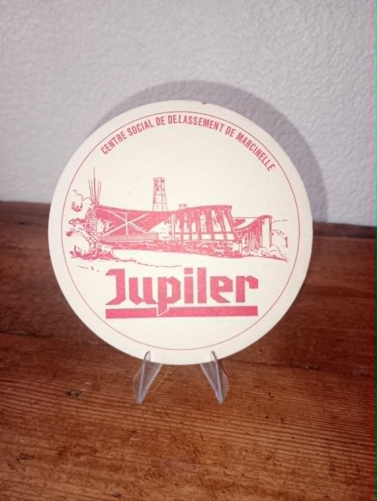 Brasserie bière sous-bock Jupiler Centre de Marcinelle, Enlèvement ou Envoi, Comme neuf, Sous-bock, Jupiler