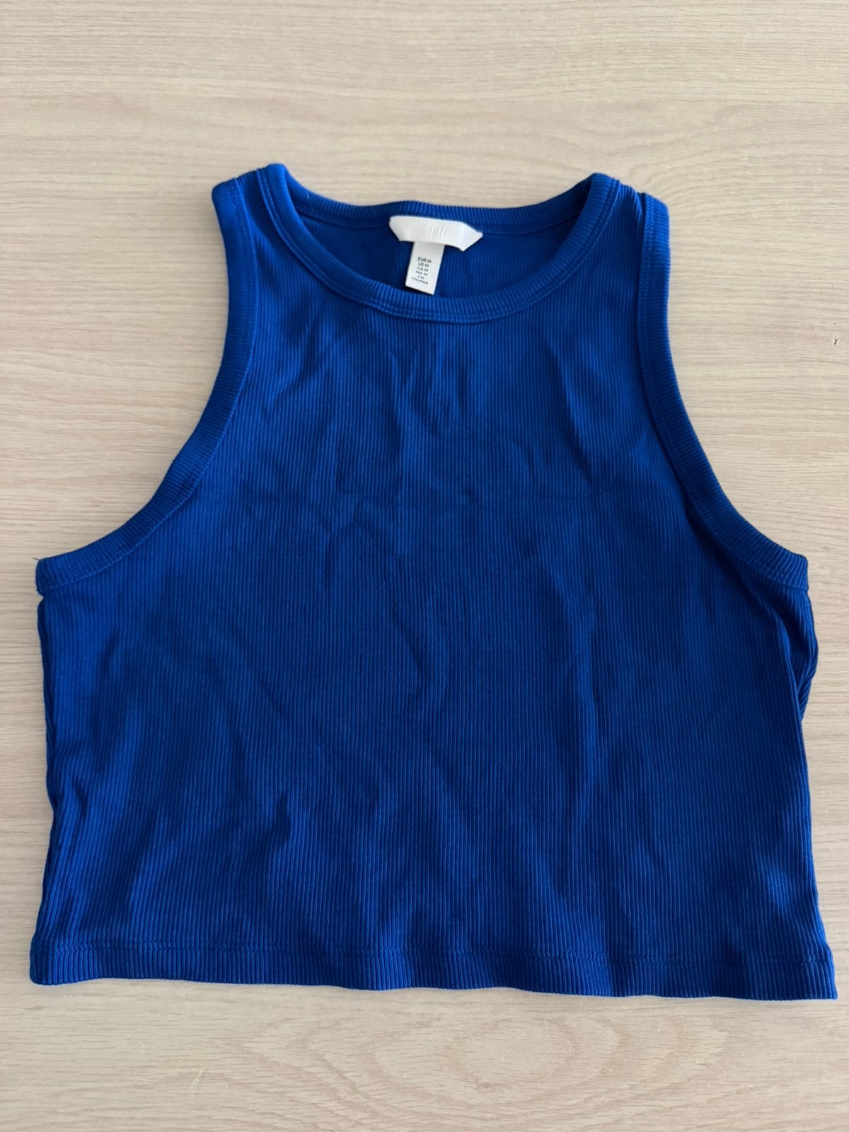 Blauwe crop top, Maat 38/40 (M), Blauw, Ophalen of Verzenden, Zo goed als nieuw