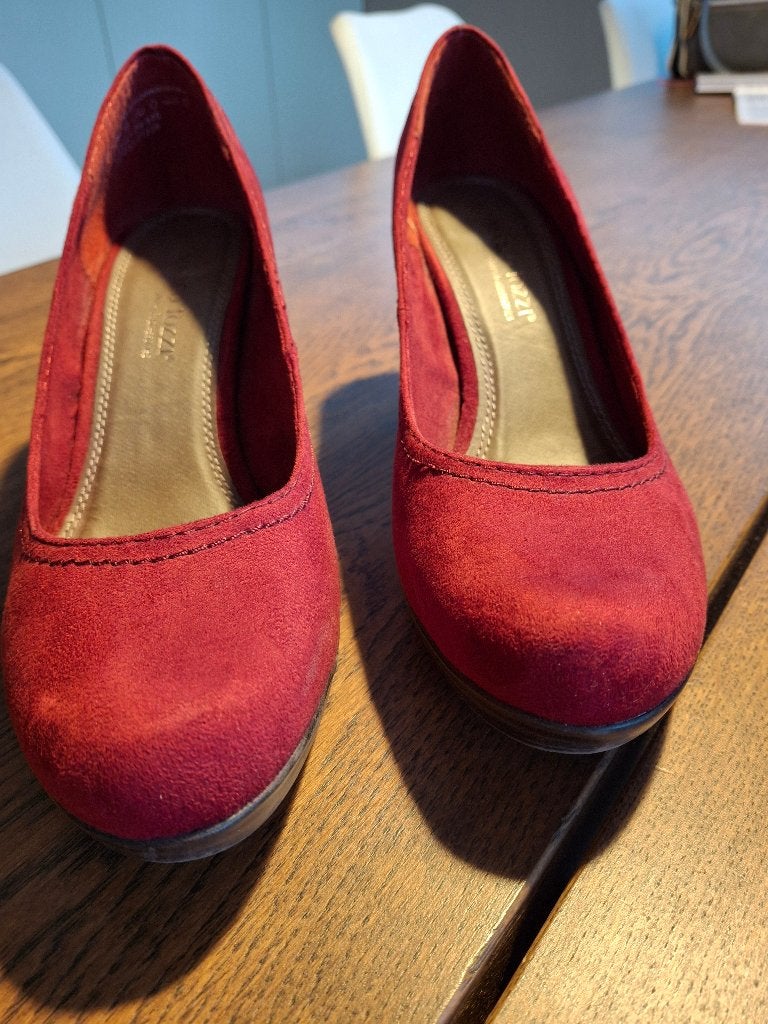 bordeaux damesschoenen met hak, Ophalen, Overige kleuren, Marco Tozzi, Zo goed als nieuw