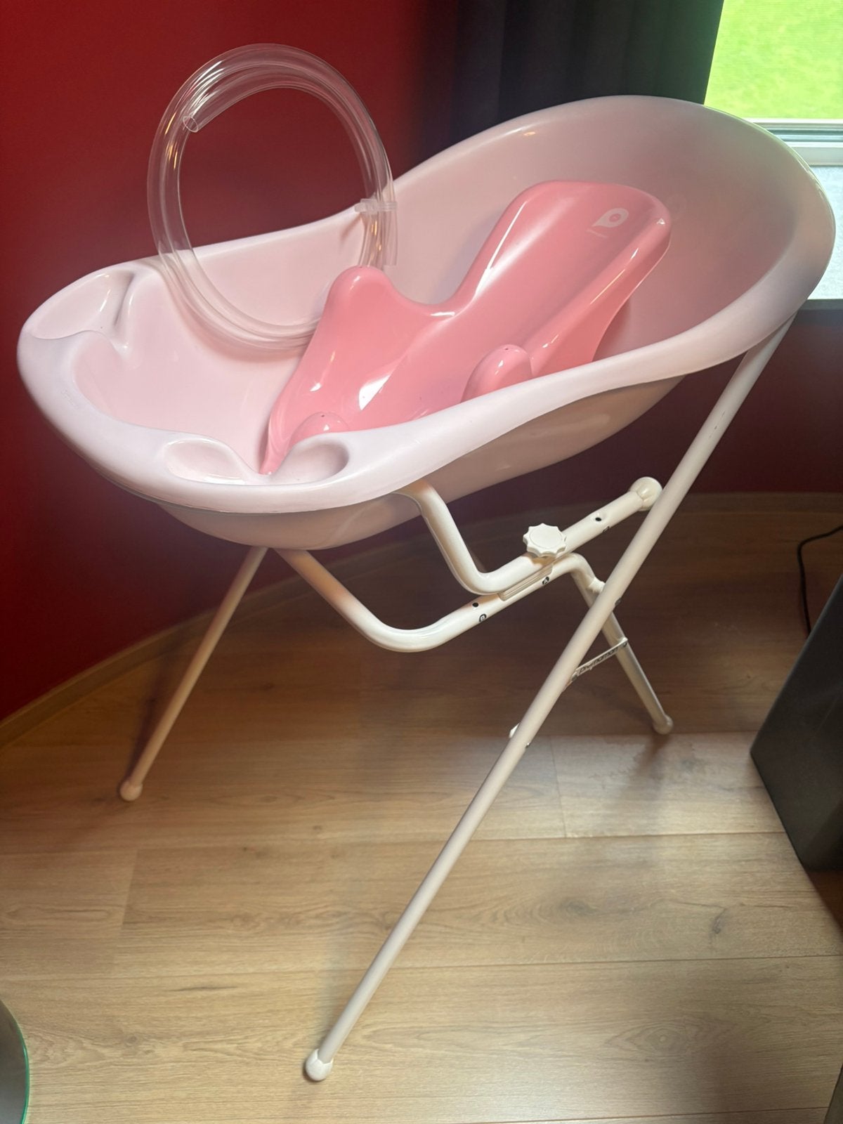 Baignoire bebe, support metal,transat, Enlèvement, Utilisé, Standard