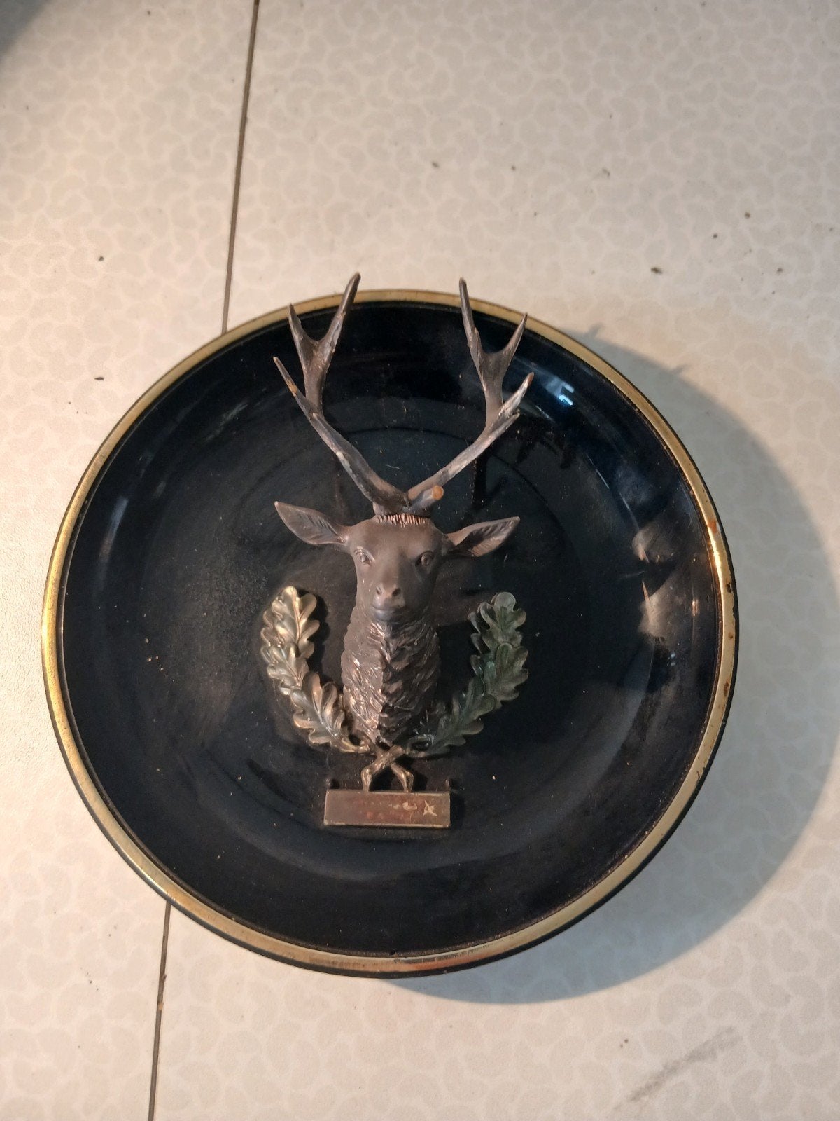 Souvenir jachtdecoratie schaaltje hertekop, Verzamelen, Ophalen of Verzenden
