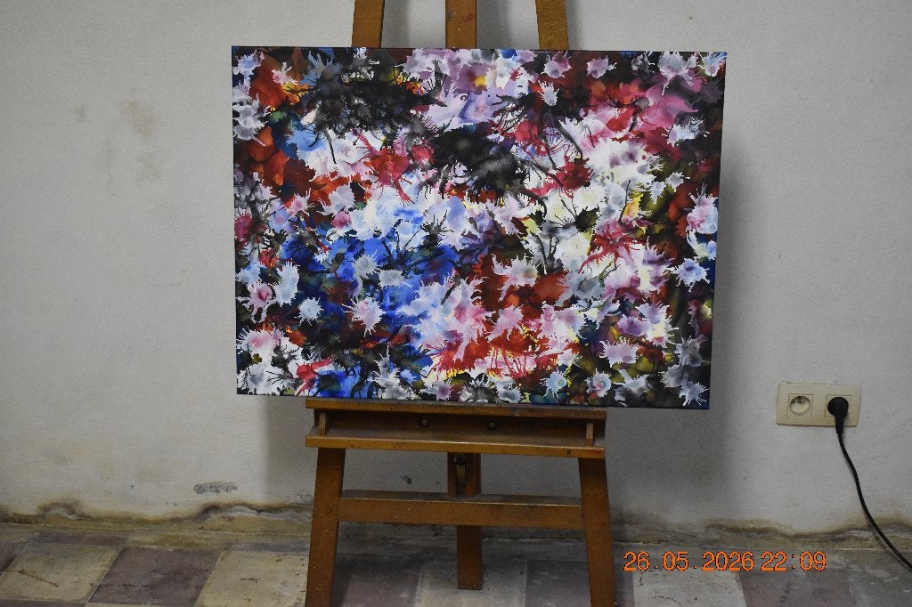Abstract schilderij uit de N-serie (105), door Joky Kamo, Ophalen