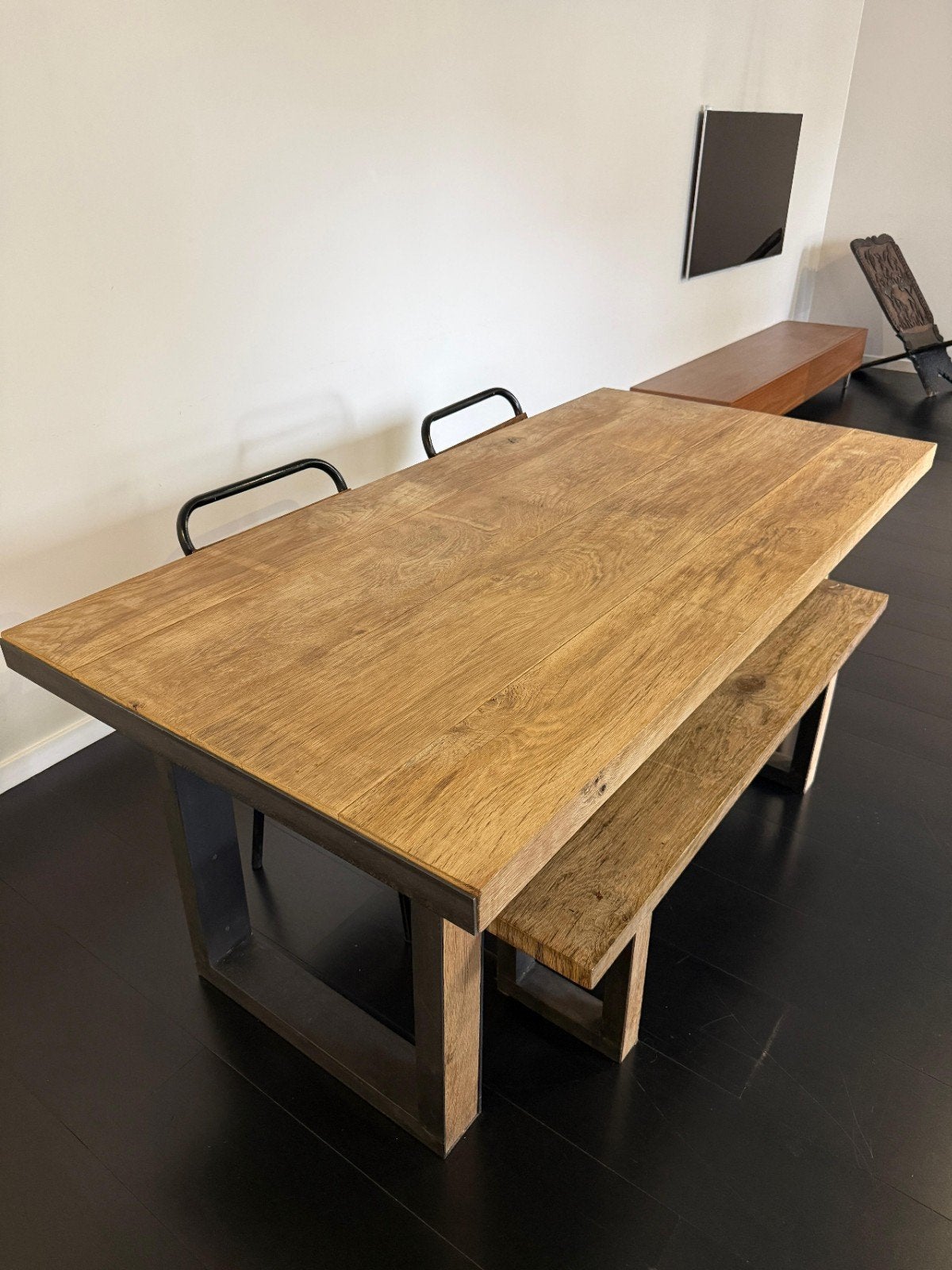 Table en chêne du créateur Arnold Devinck, Enlèvement, Chêne
