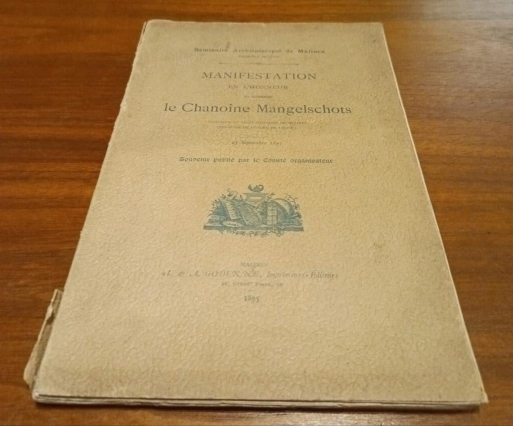 Boek ter ere van de directeur van Seminarie Mechelen 1895, Antiek en Kunst, Ophalen of Verzenden
