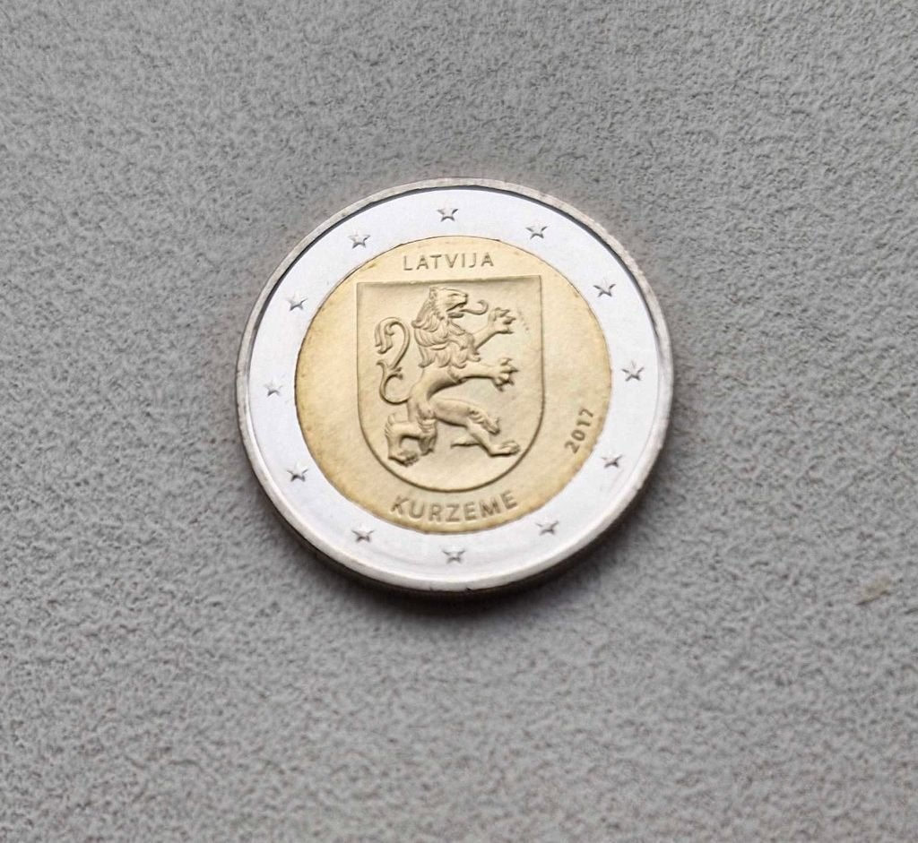 2 euro Letland 2017 'regio Kurzeme' UNC, Ophalen of Verzenden, Overige landen, 2 euro, Losse munt
