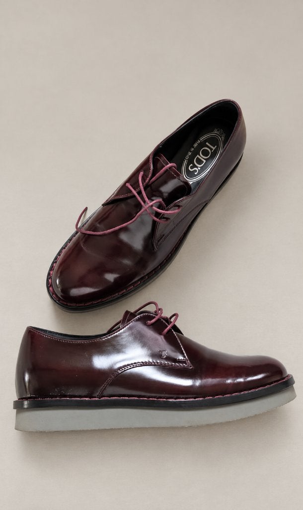 Chaussures à lacets Tod's en cuir bordeaux femme taille 37, Vêtements | Femmes, Enlèvement ou Envoi, Autres couleurs, Autres types